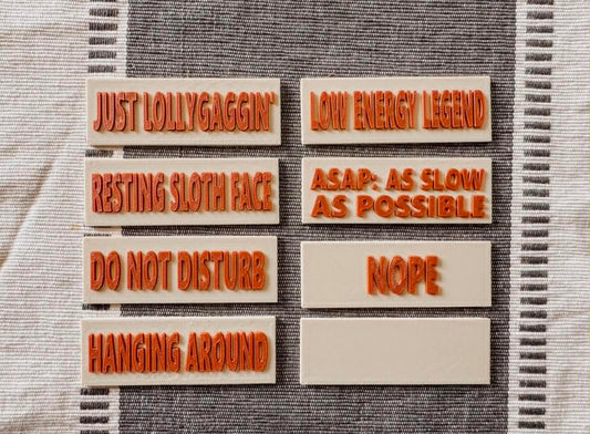 Sloth Desk Pet with Interchangeable Signs