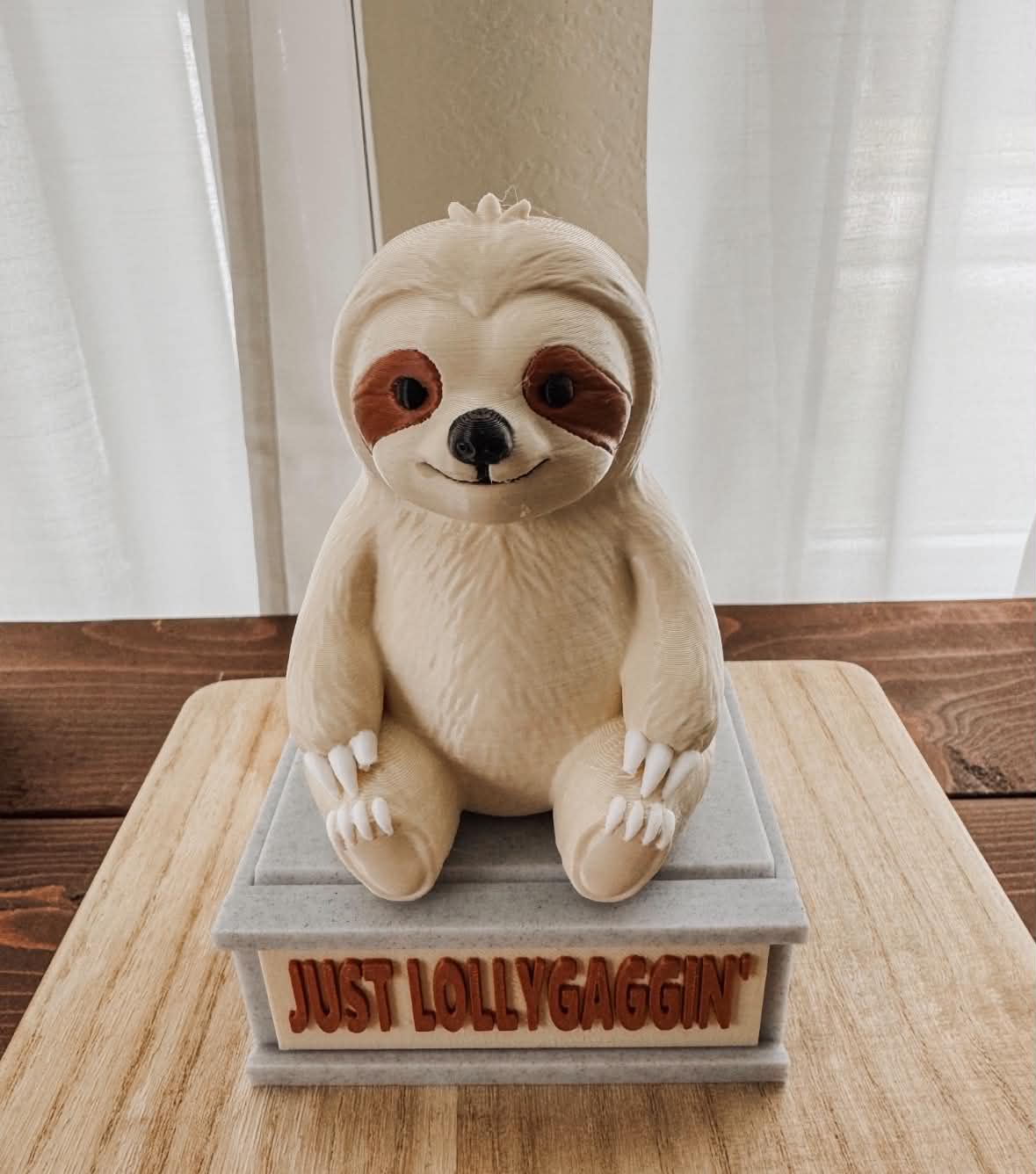 Sloth Desk Pet with Interchangeable Signs