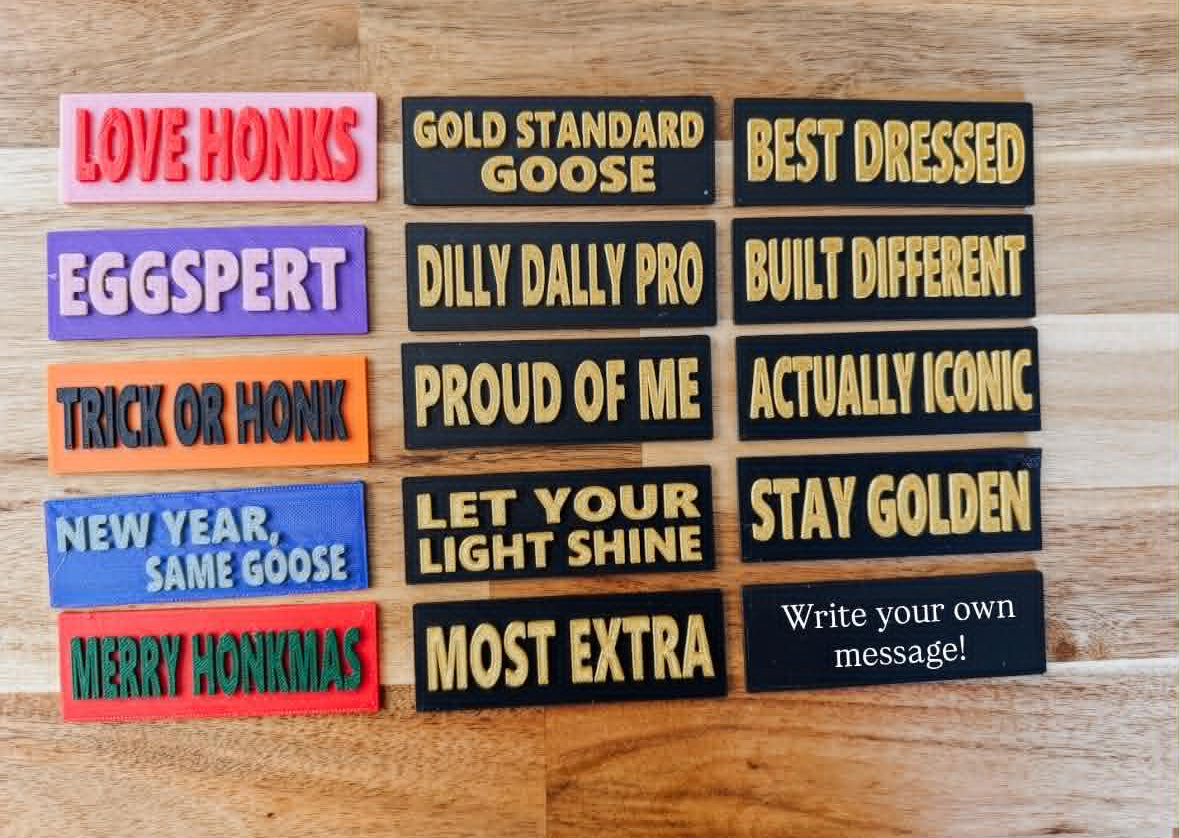 Desk goose sign plaques for golden goose 