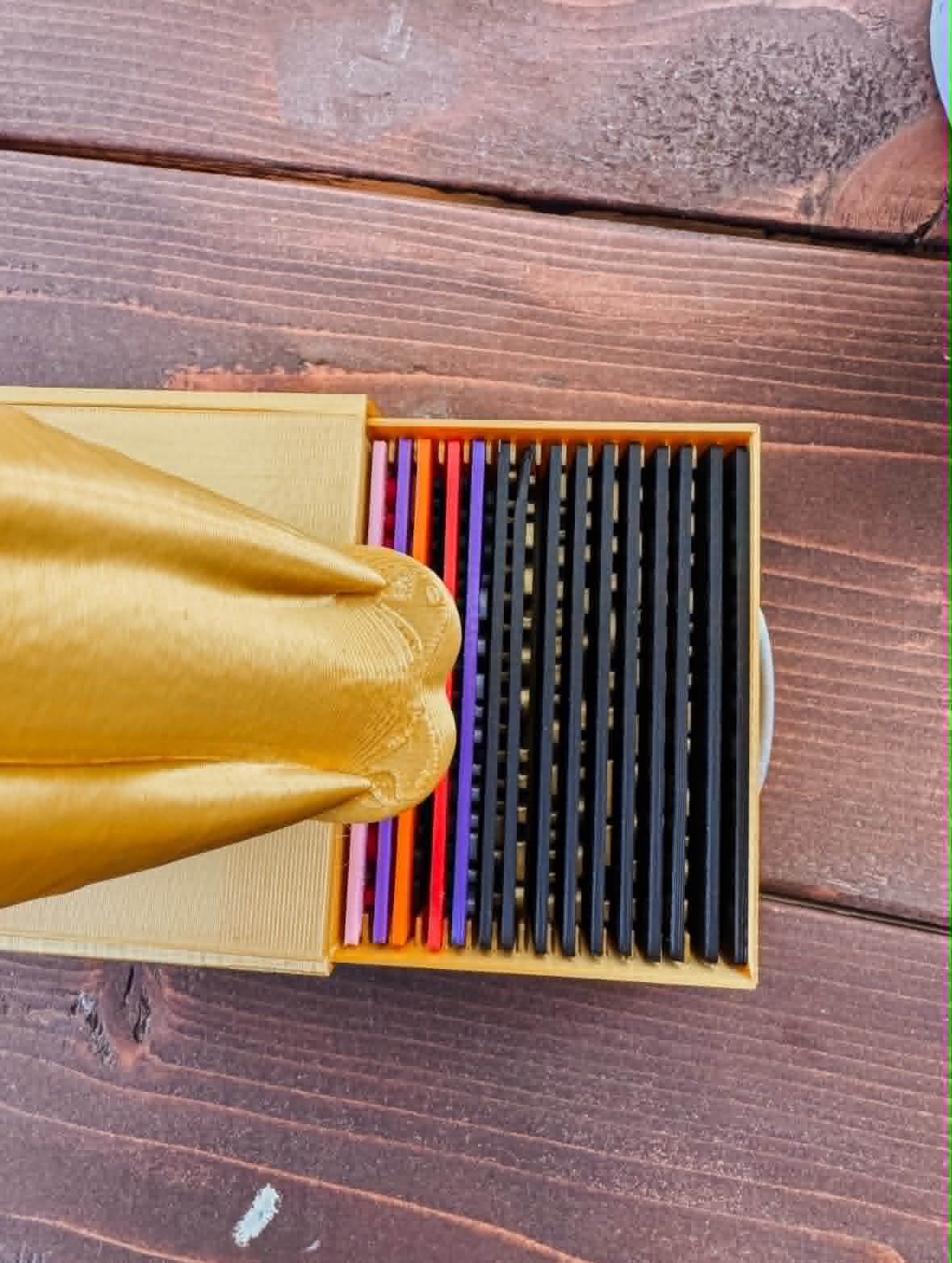 Golden goose hidden sign storage with sign set
