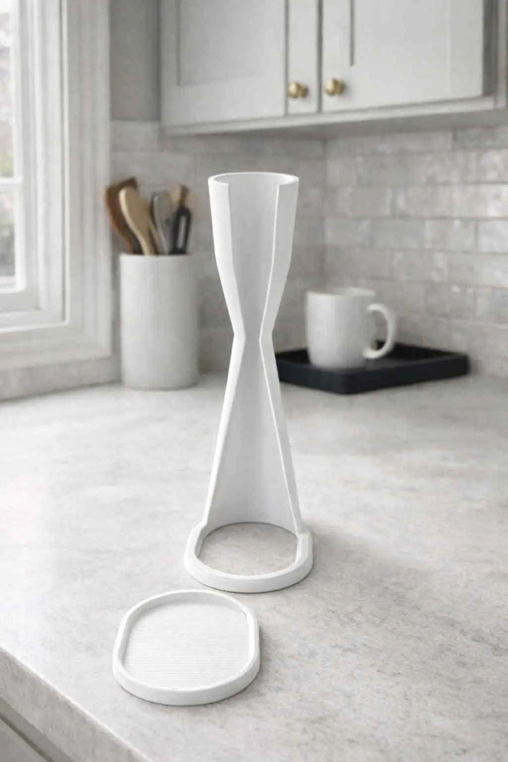 Milk Frother Stand with Removable Drip Tray