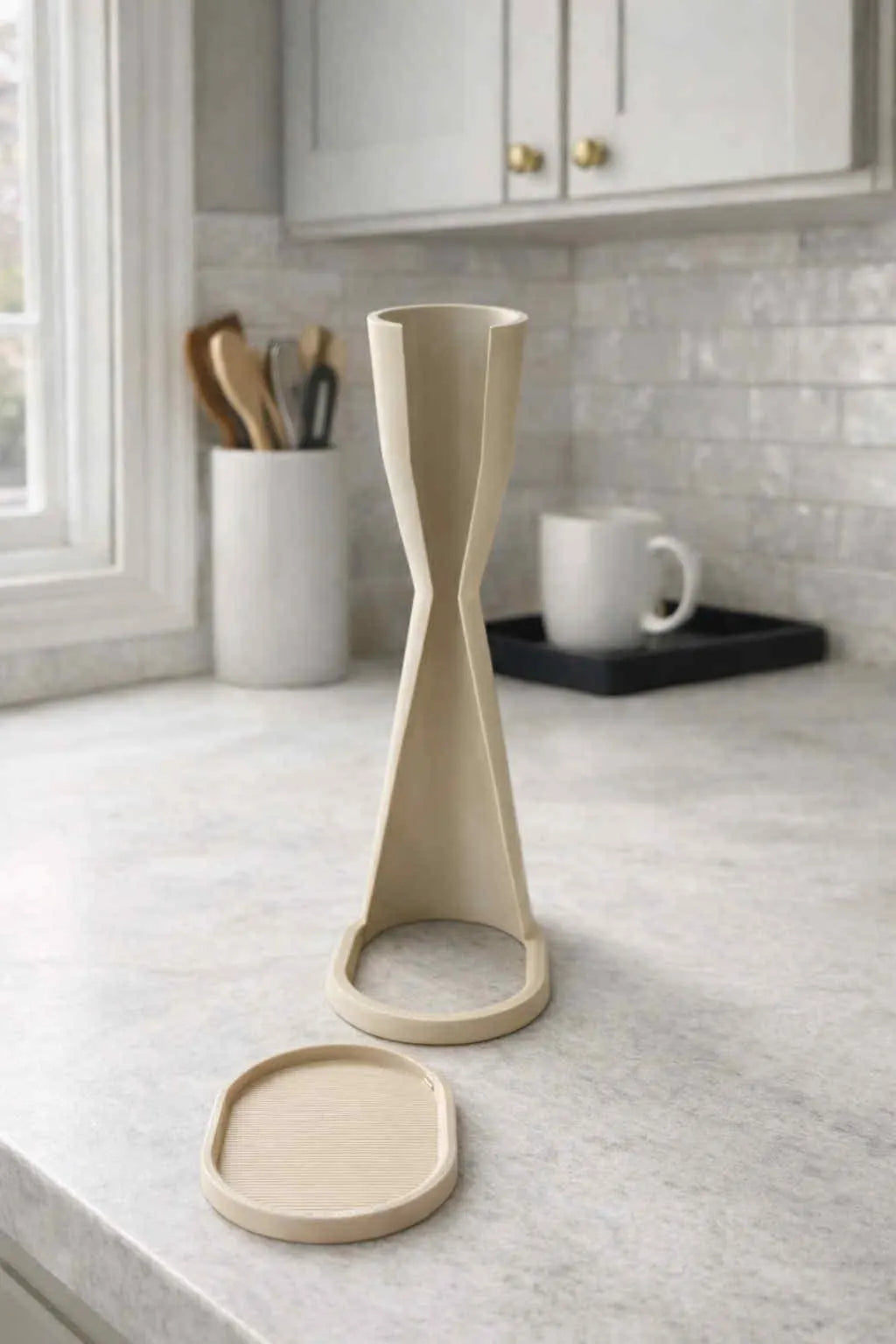 Milk Frother Stand with Removable Drip Tray