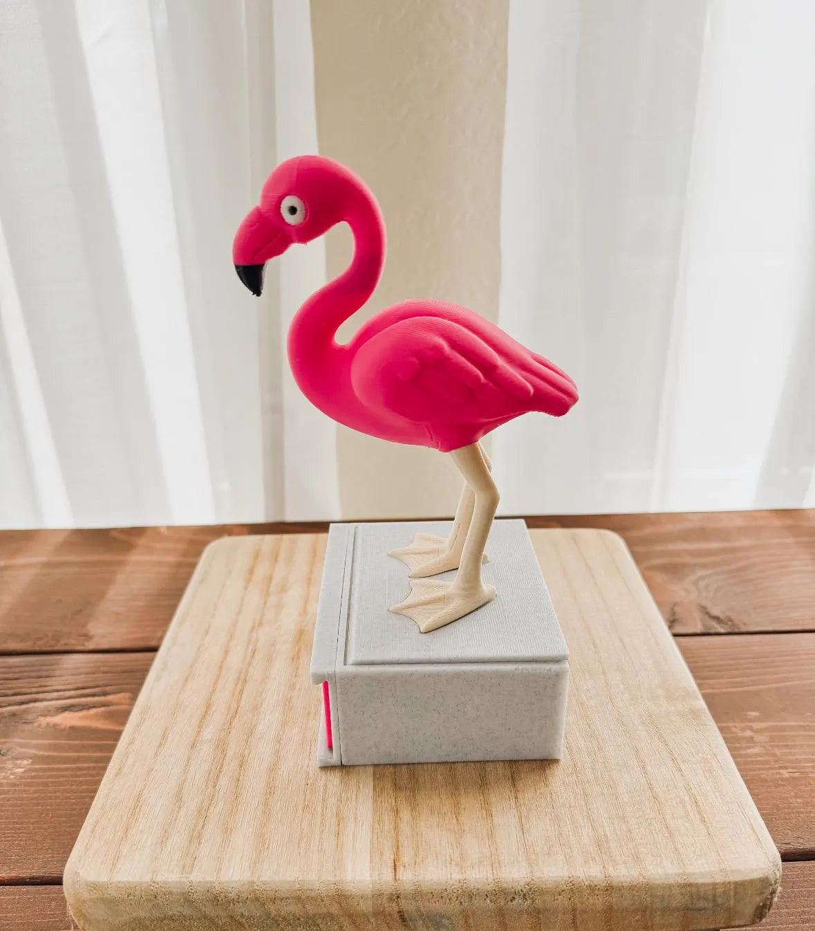 Flamingo Desk Pet with Signs