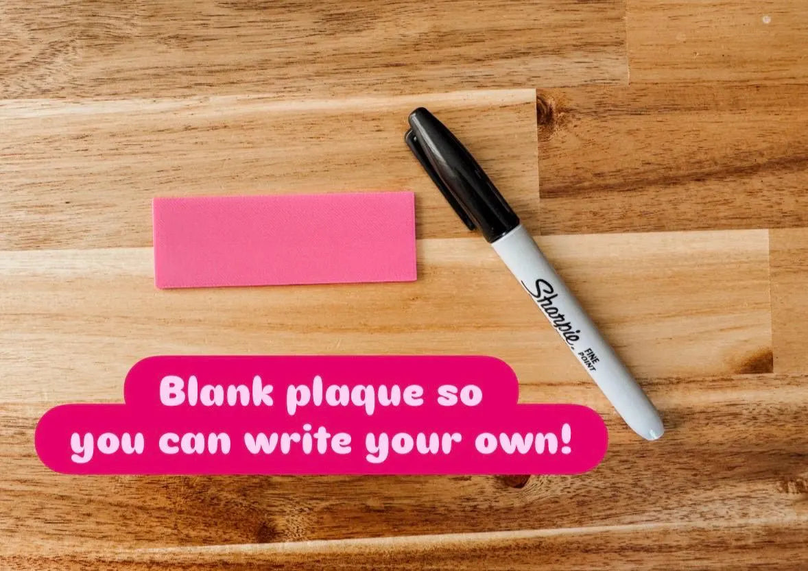 Flamingo Desk Pet with Signs